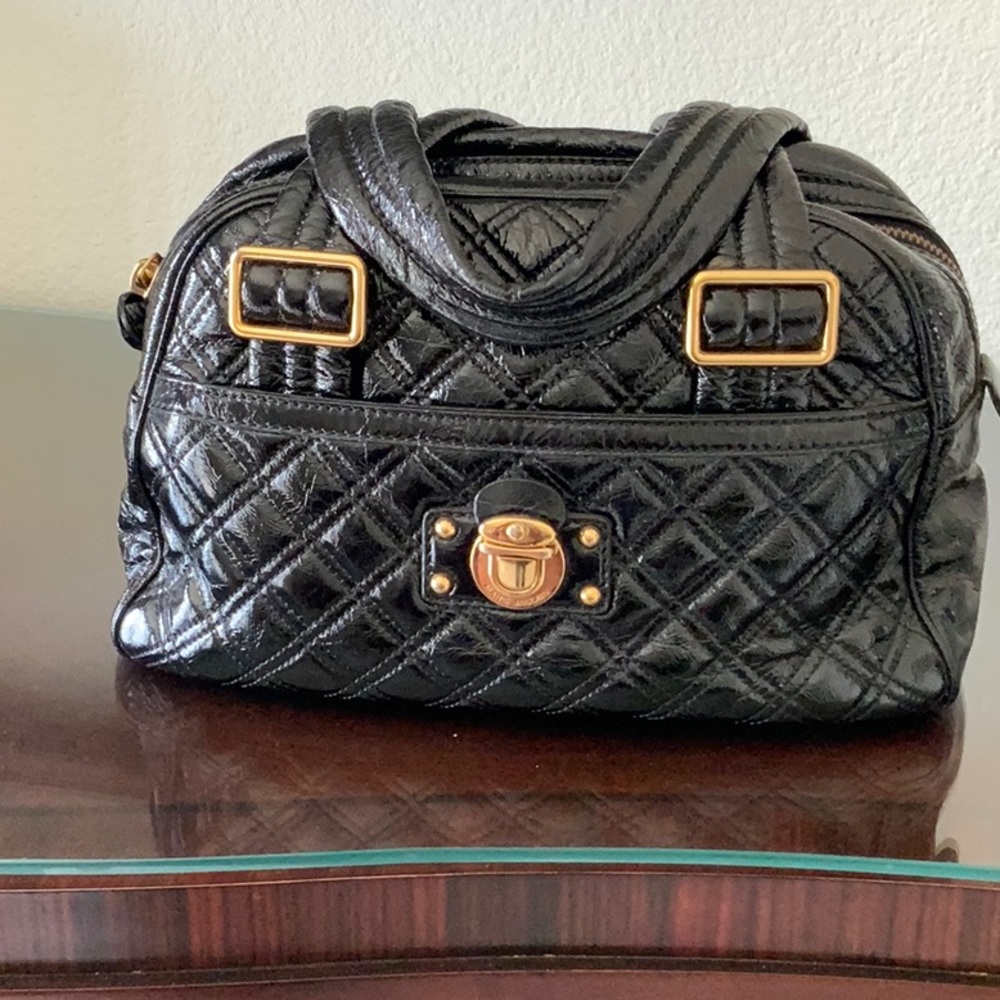 Marc Jacobs Black Quilted Satchel